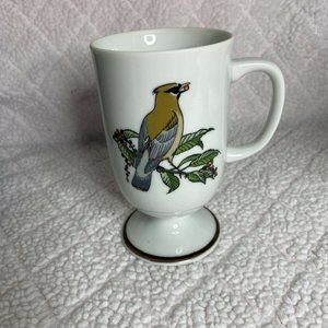 Vintage Fred Roberts Cedar Waxwing Pedestal Irish